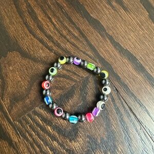 Evil Eye Beaded Stretch Bracelet